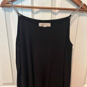 Michael Kors black top in size small with chain link straps